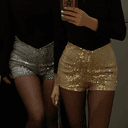 Silver Mini Shorts  2